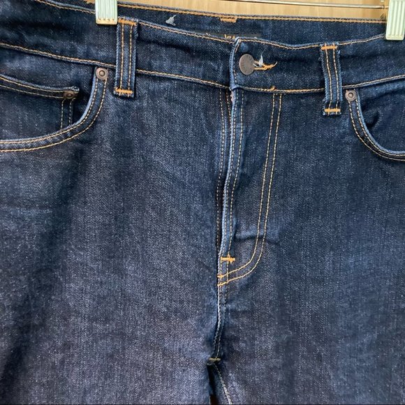 NUDIE Sz 31 x  30 Brute Knut Dry Navy Comfort Tapered Skinny Dark Wash Jeans - Picture 2 of 7